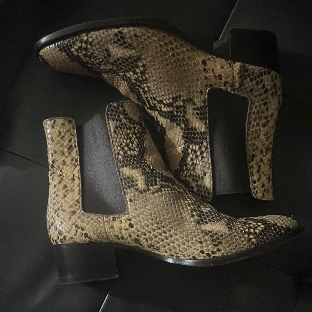 Snakeskin Ankle Boots